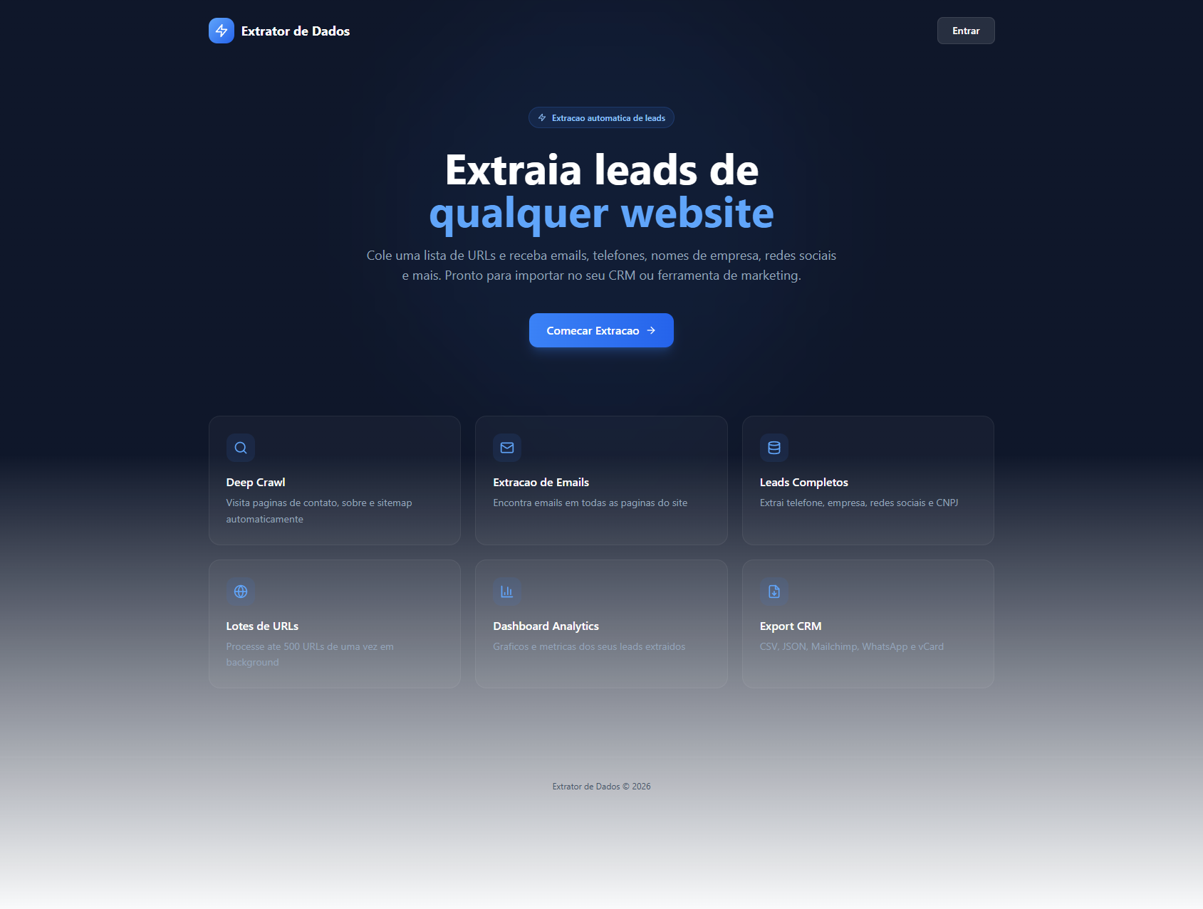 Extrator de Dados - Scraper de Leads