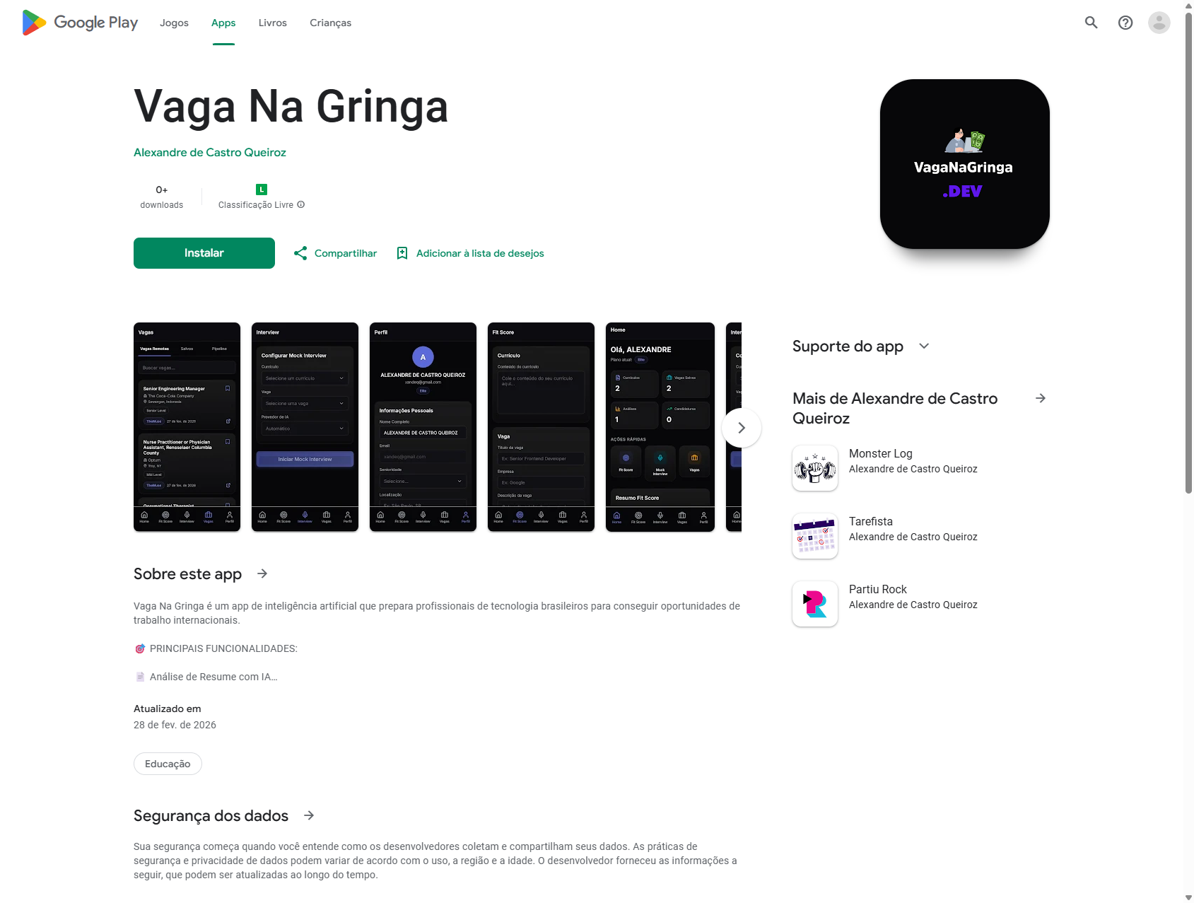Vaga Na Gringa App - Google Play